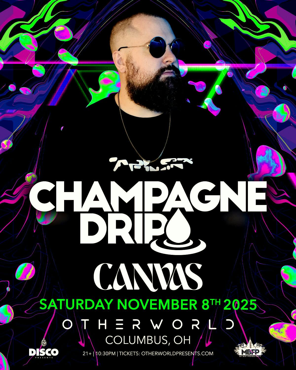 Champagne Drip, Canvas at Otherworld