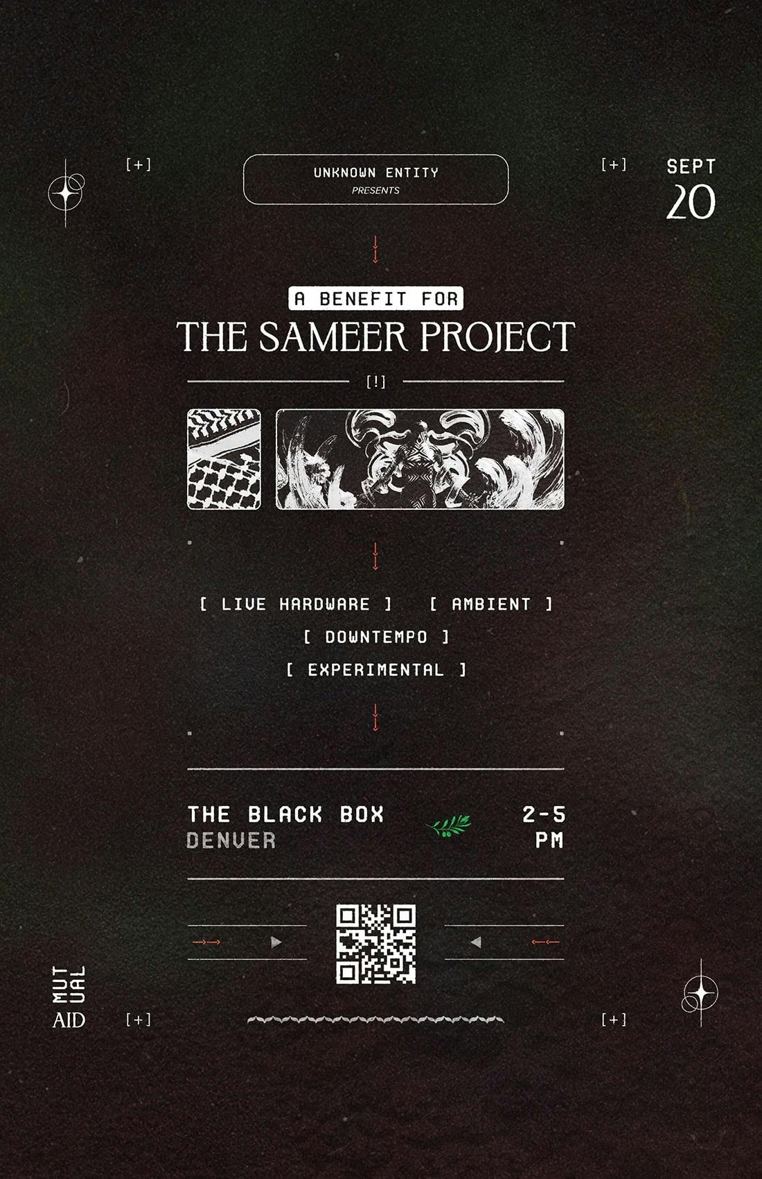 A Benefit for The Sameer Project: Live Hardware, Ambient, Downtempo, Experimental