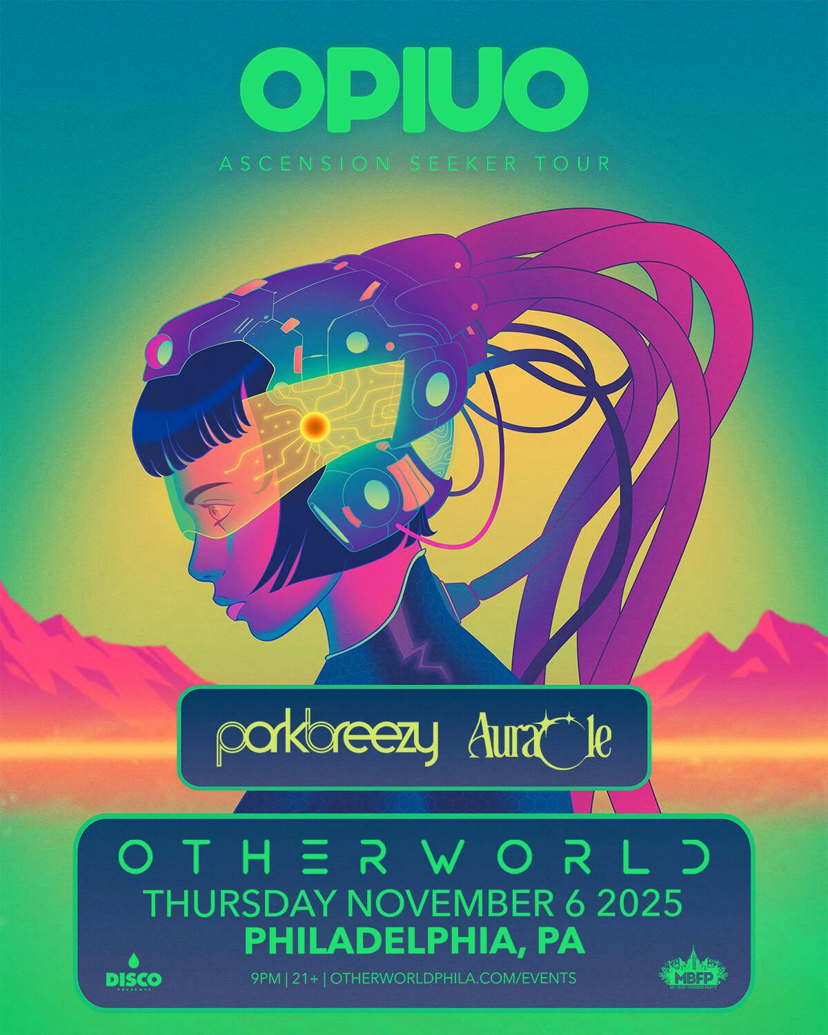 Opiuo, parkbreezy, auracle at Otherworld Philadelphia