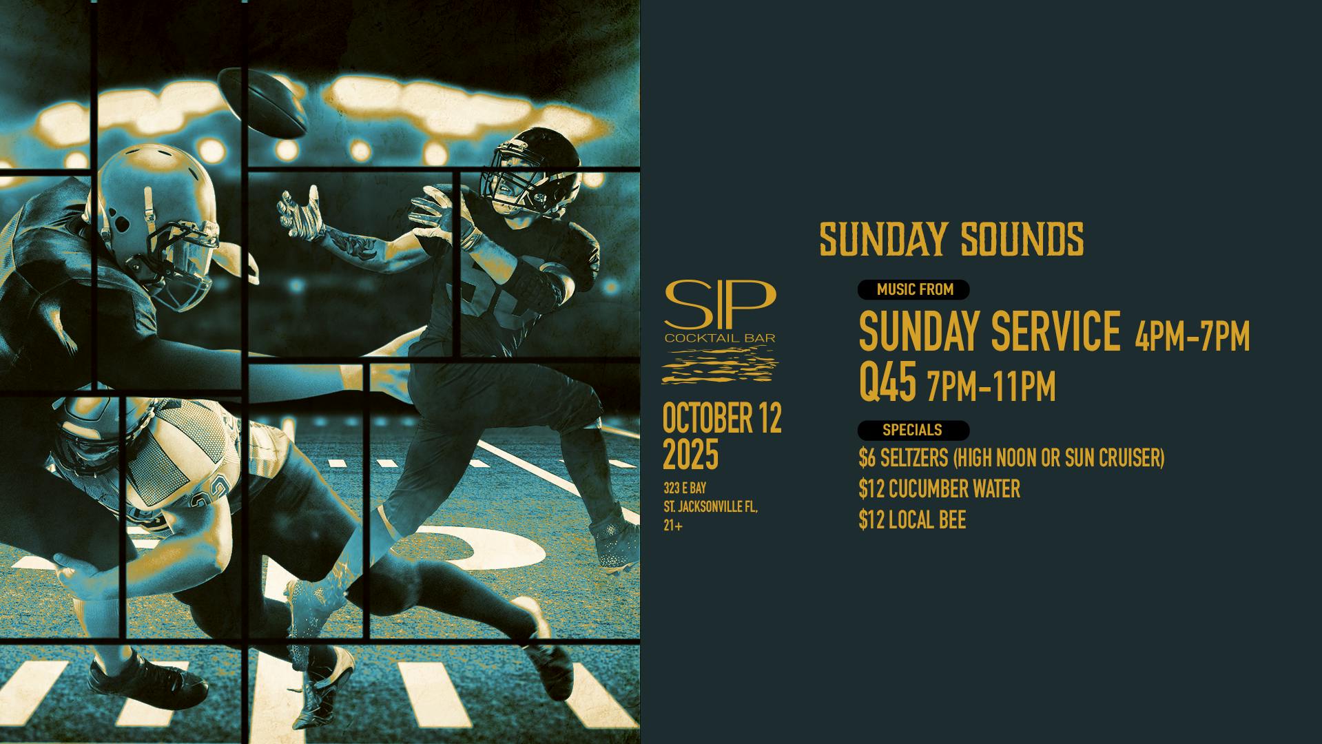 Sunday Sounds - GAME DAY AFTERPARTY at SIP Rooftop & Cocktail Bar