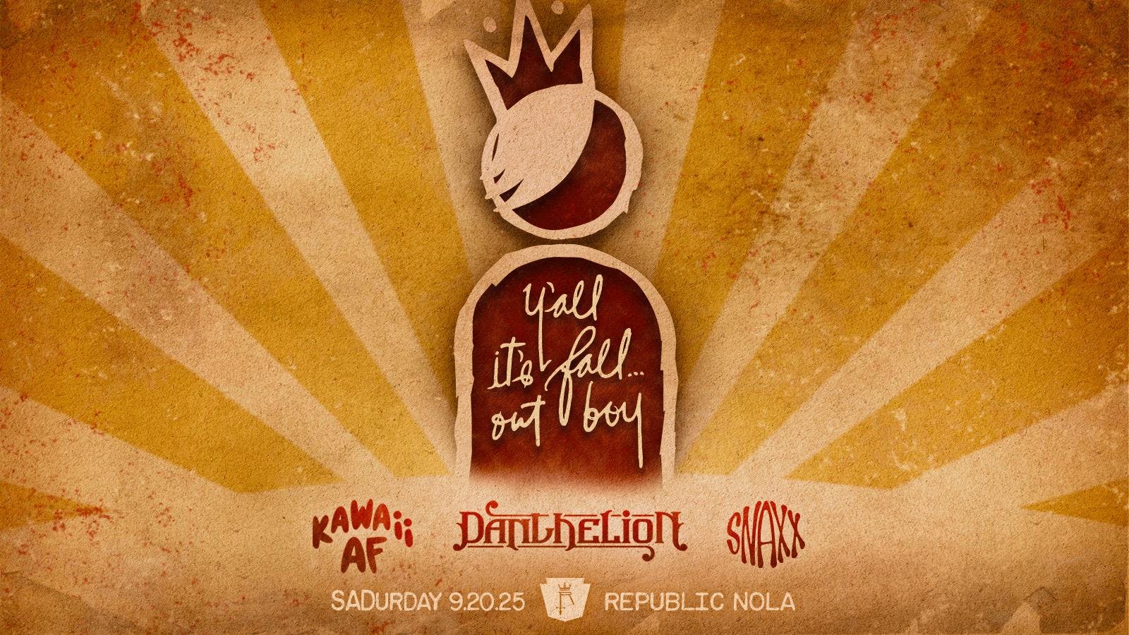 EMO NIGHT: Y’all It’s Fall ... Out Boy
