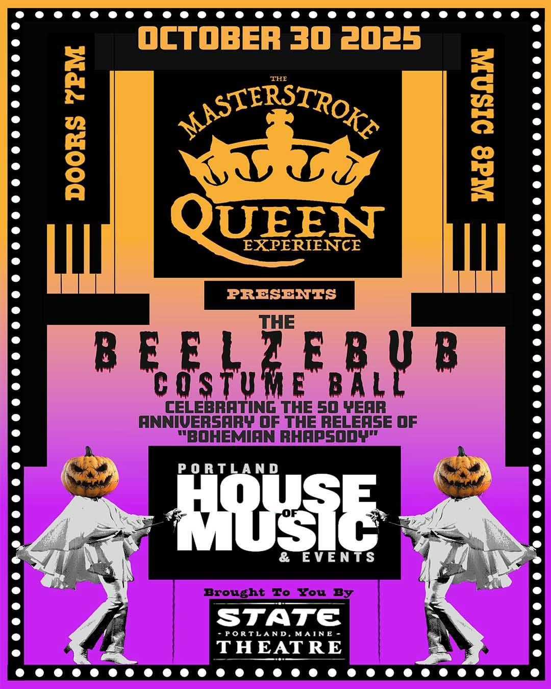 State Theatre Presents: Masterstroke "The Beelzebub Costume Ball" Celebrating 50 years of "Bohemian Rhapsody"