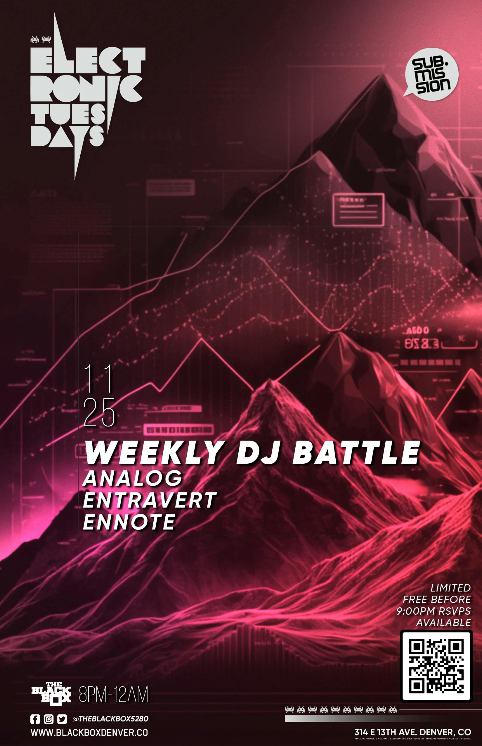 Sub.mission Electronic Tuesdays: Weekly DJ Battle - Analog, Entravert, Ennote