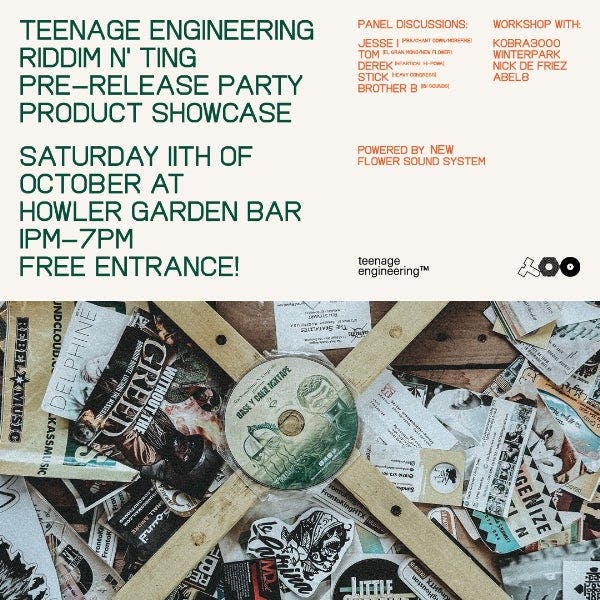 Teenage Engineering, Noisegate, CMI and Stable Music presents: