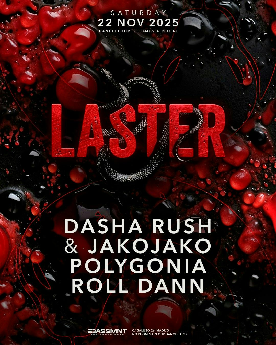 Laster Club Presents Dasha Rush & Jakojako, Polygonia & Roll Dann