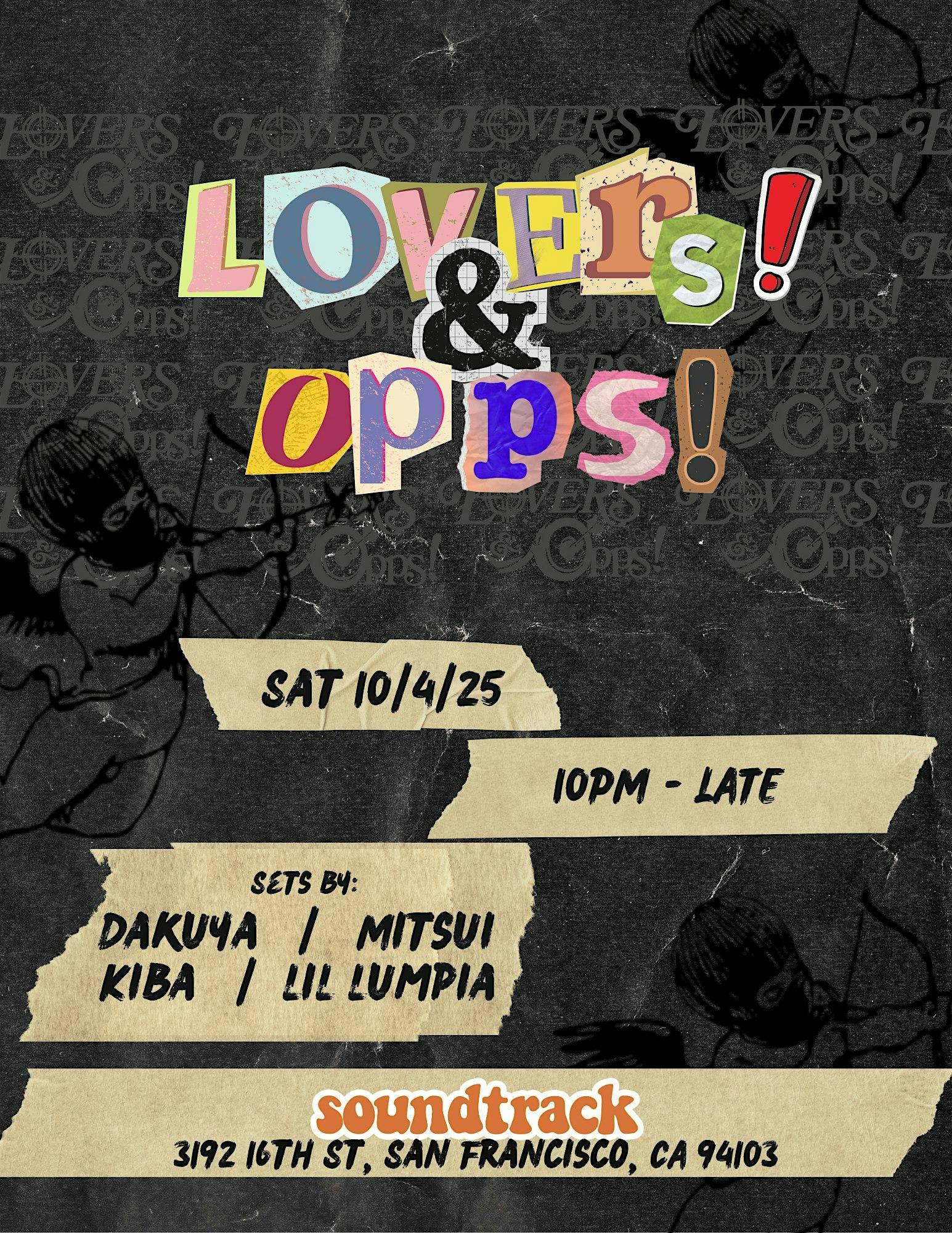Luvers & Opps! (R&B, HipHop, Throwbacks) @ Soundtrack SF 10/4/2025