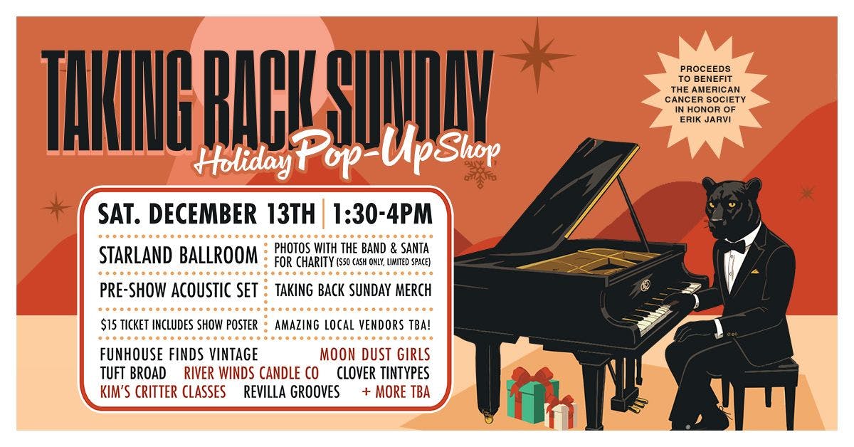 Taking Back Sunday Holiday Pop Up Shop