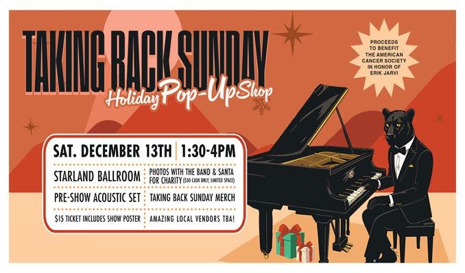 Taking Back Sunday Holiday Pop Up Shop