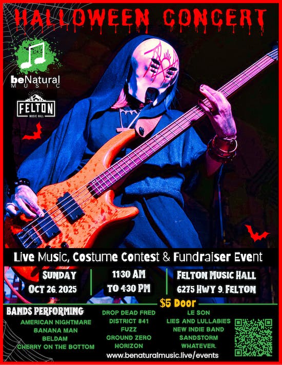 Be Natural Music Halloween Youth Concert Costume Contest & Fundraiser (Early Show)