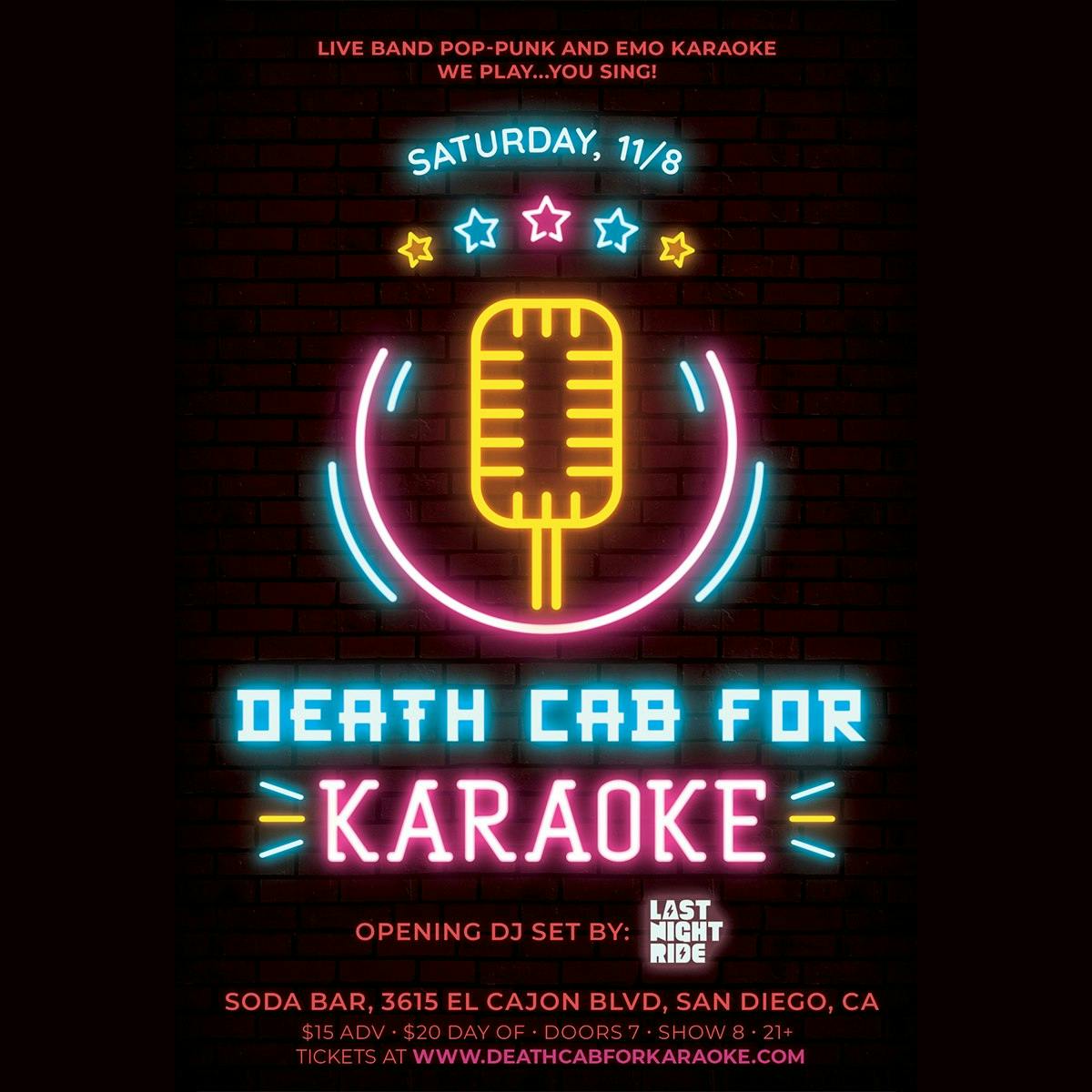 Death Cab For Karaoke - live band karaoke!