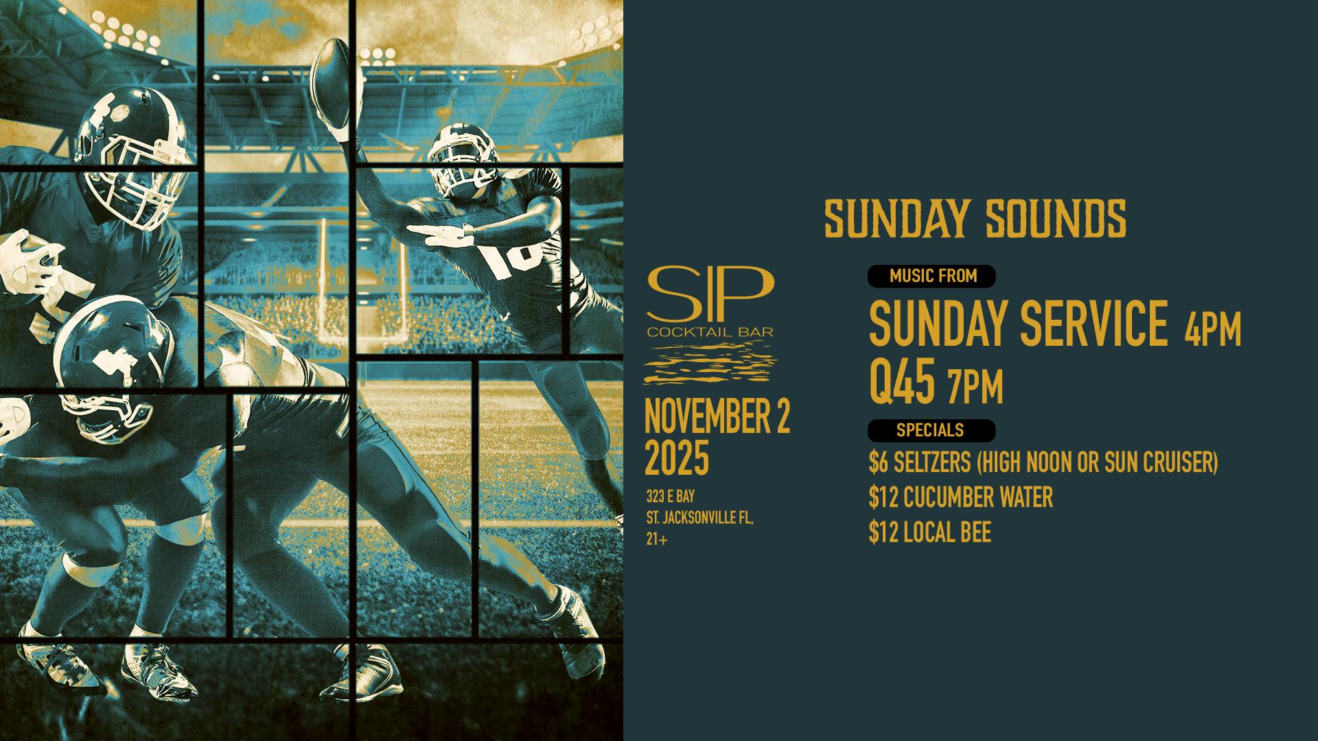 Sunday Sounds - GAME DAY AFTERPARTY at SIP Rooftop & Cocktail Bar