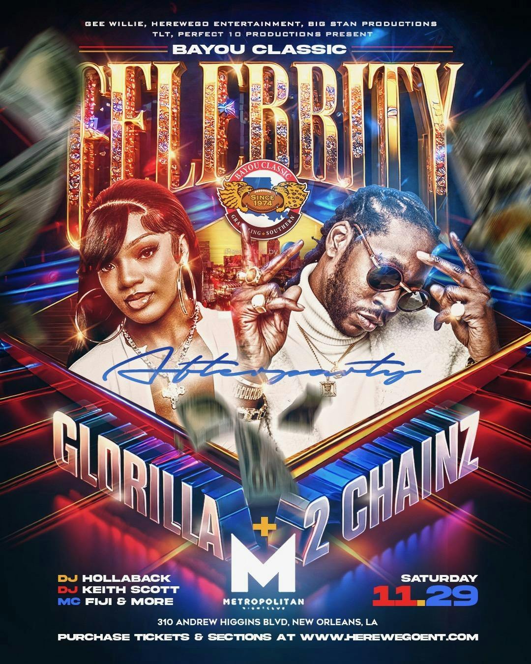 Official Bayou Classic After Party Featuring Glorilla, 2 Chainz @ the Metro