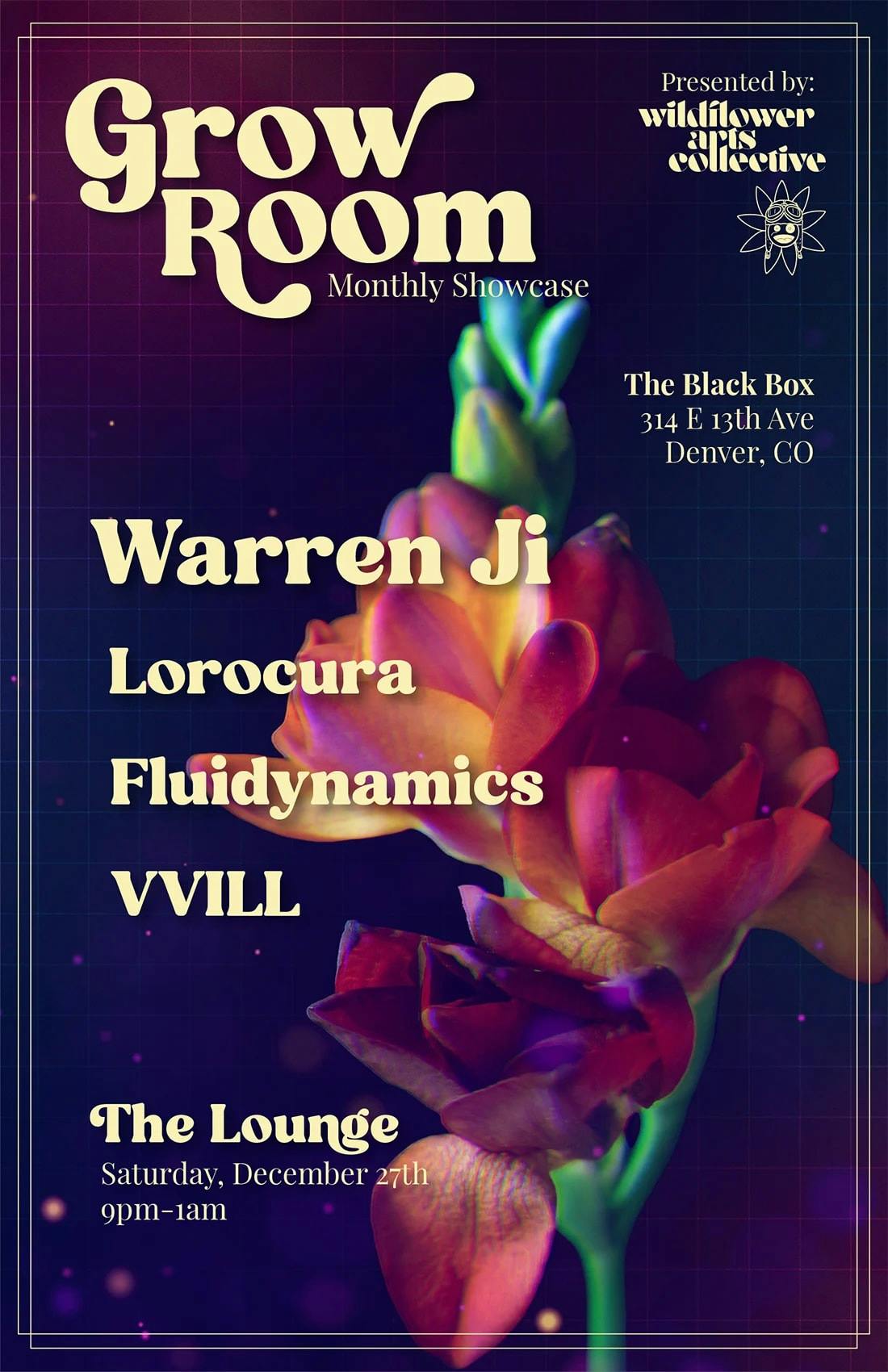 Grow Room Monthly Showcase: Warren Ji, Lorocura, Fluidynamics, VVill