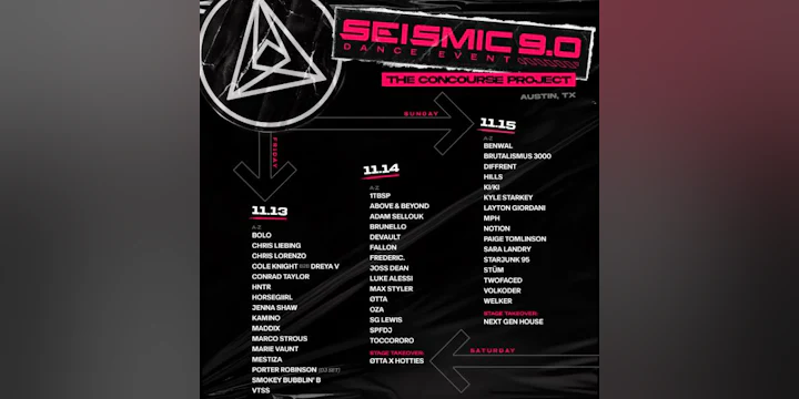 Seismic Dance Event 9.0 - Day 1