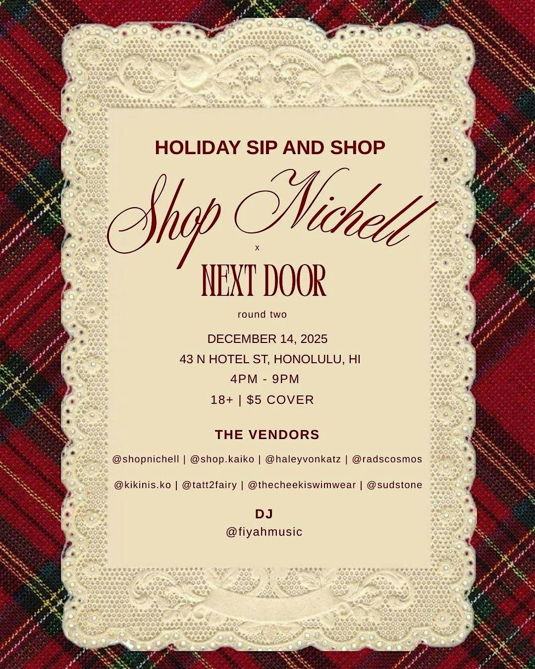 Shop Nichell: Holiday Sip and Shop
