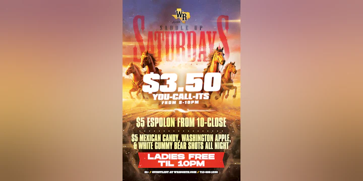 Saturday - Saddle Up Saturday