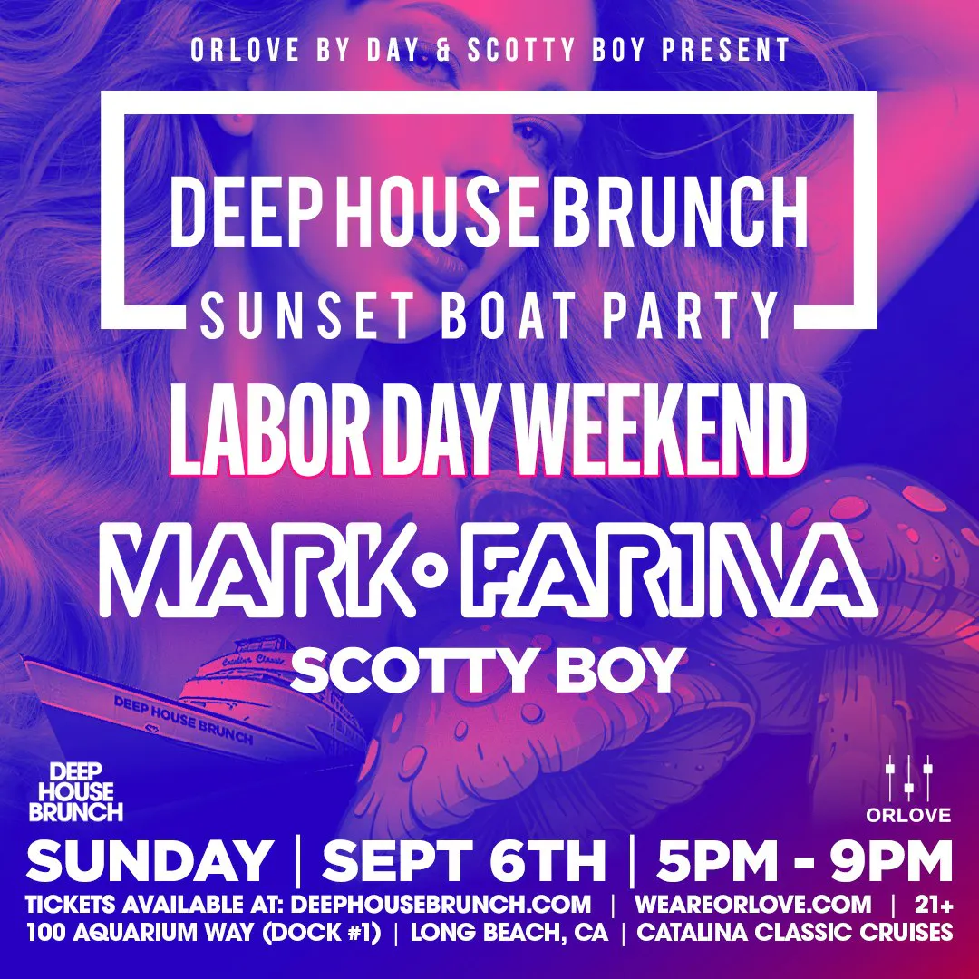 Deep House Brunch BOAT PARTY ft. MARK FARINA [Labor Day Sunday]