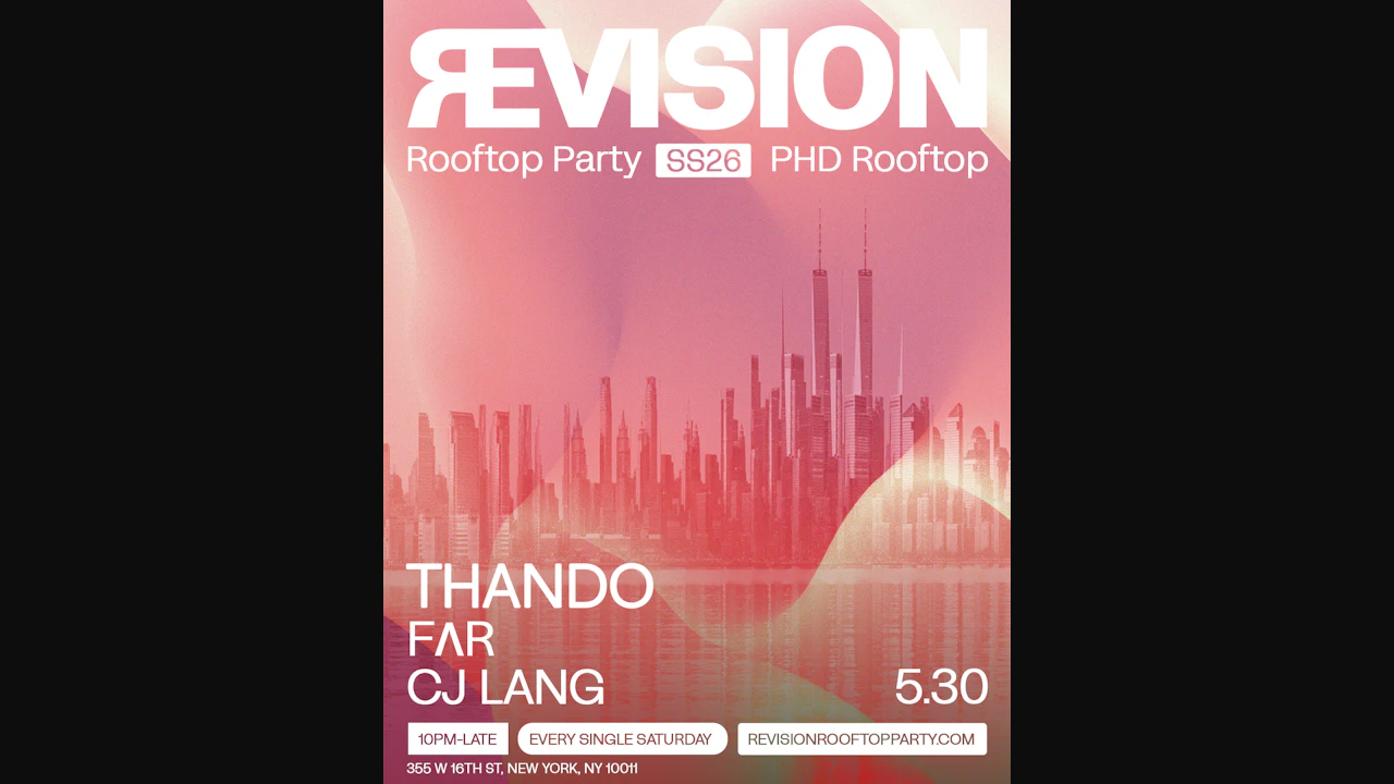 revision rooftop party