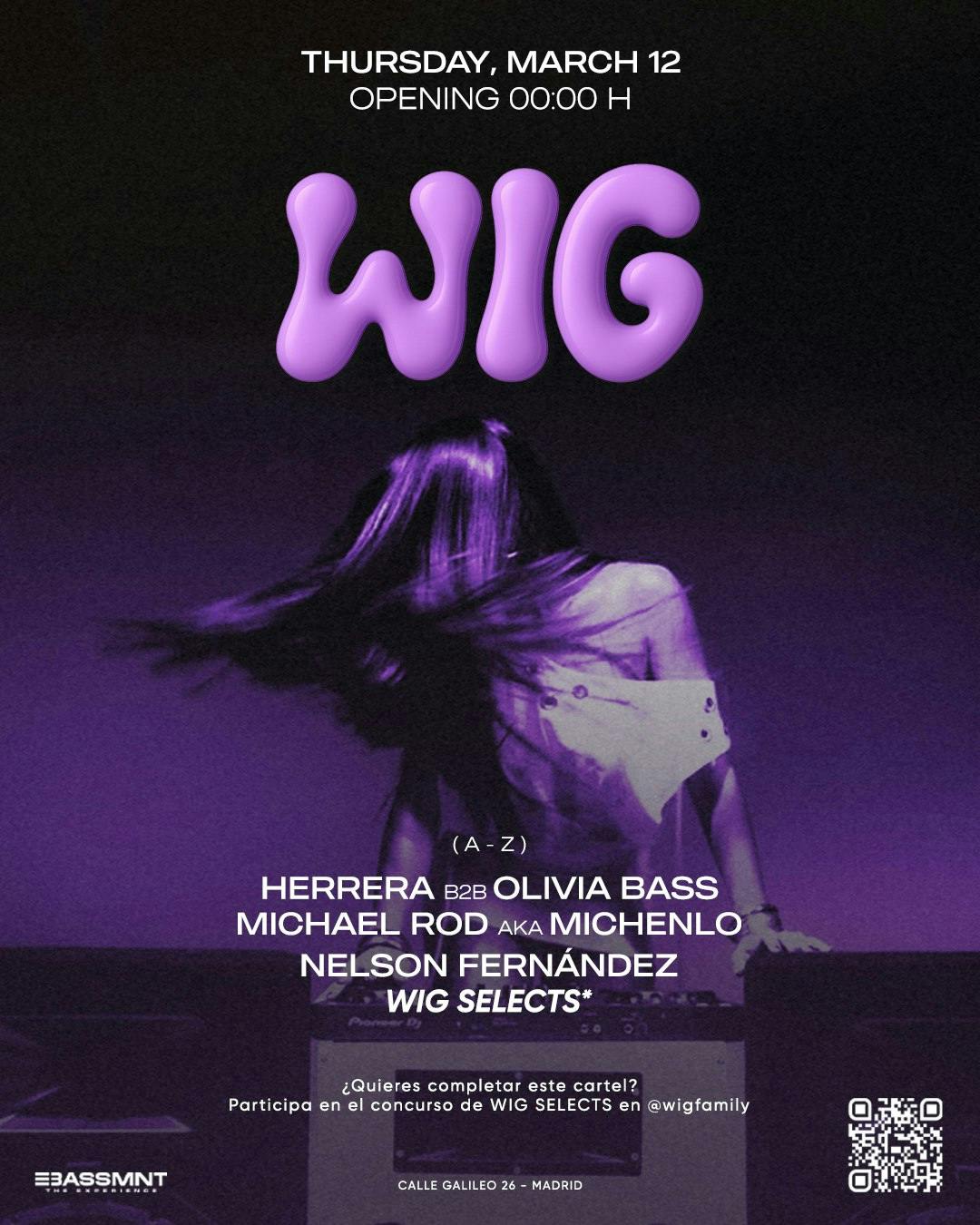 Wig Presents Michael Rod AKA Michenlo, Nelson Fernandez, Herrera B2B Olivia Bass & Wig Selects.