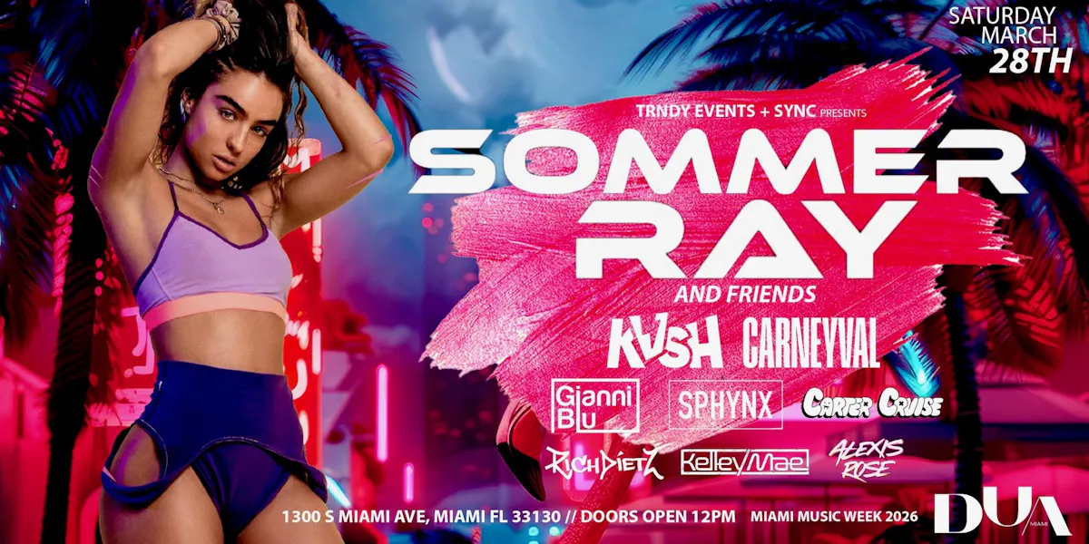 Sommer Ray & Friends Miami Music Week Pool Party  at Dua Miami Hotel