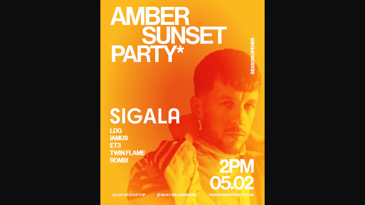 Amber Sunset Party ft. SIGALA - SEASON OPENER 05.02