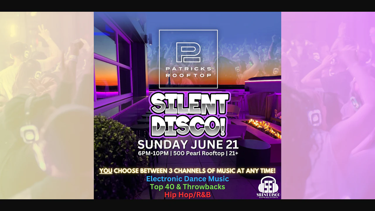 ROOFTOP Silent Disco at Patrick's Rooftop! (500 Pearl)