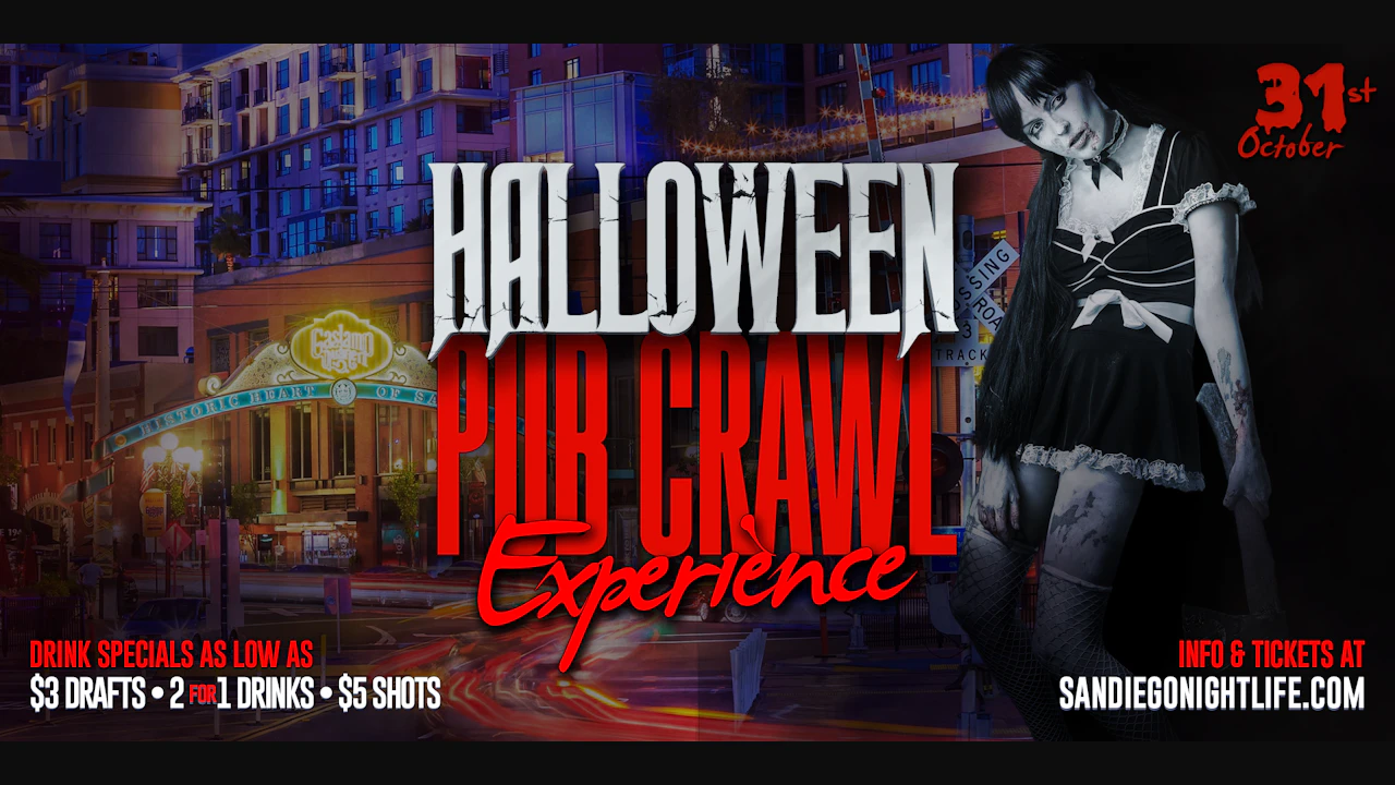 San Diego Halloween Night Pub Crawl Party