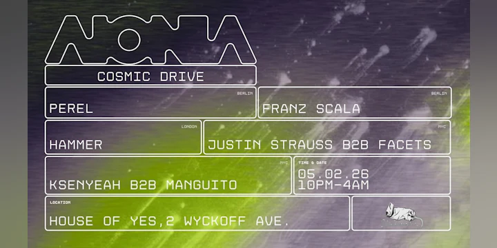 Aionia: Cosmic Drive w/ Perel, Hammer, Franz Scala, & More