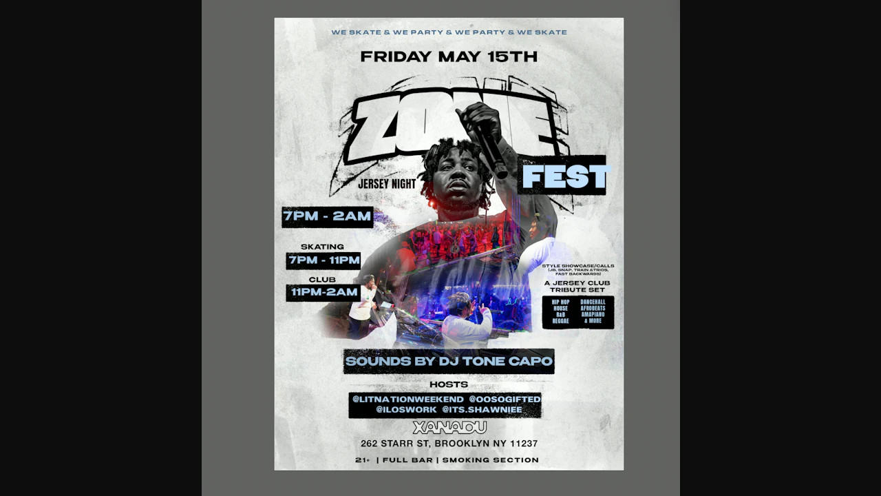 ZONE FEST: Jersey Club Night ft. Skate Battles from NY, NJ, Philly, Baltimore, Chicago and more (skate + club)