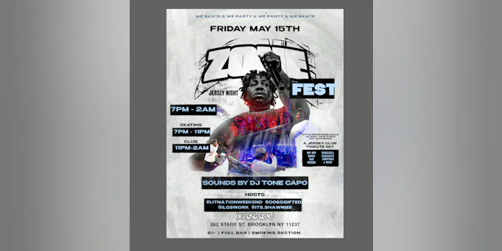 ZONE FEST: Jersey Club Night ft. Skate Battles from NY, NJ, Philly, Baltimore, Chicago and more (skate + club)