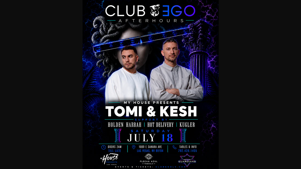 My House Presents Tomi & Kesh - Saturday Night After Hours Event