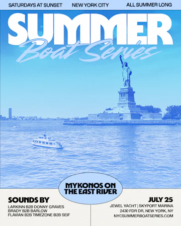 NY Boat Party / Booze Cruise
