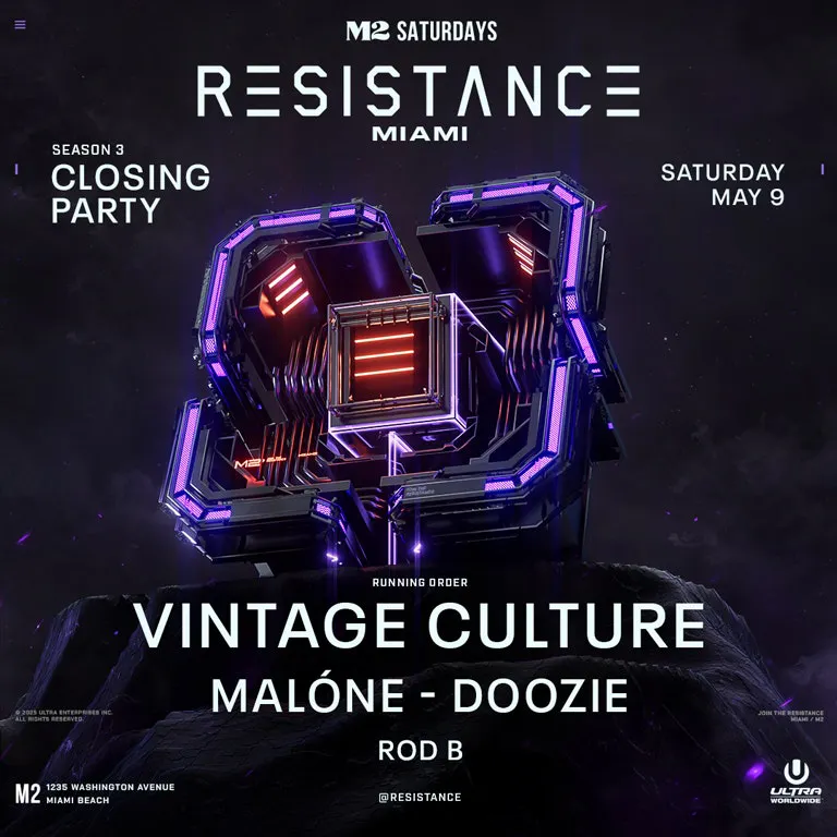 RESISTANCE Closing Party: Vintage Culture, Malóne