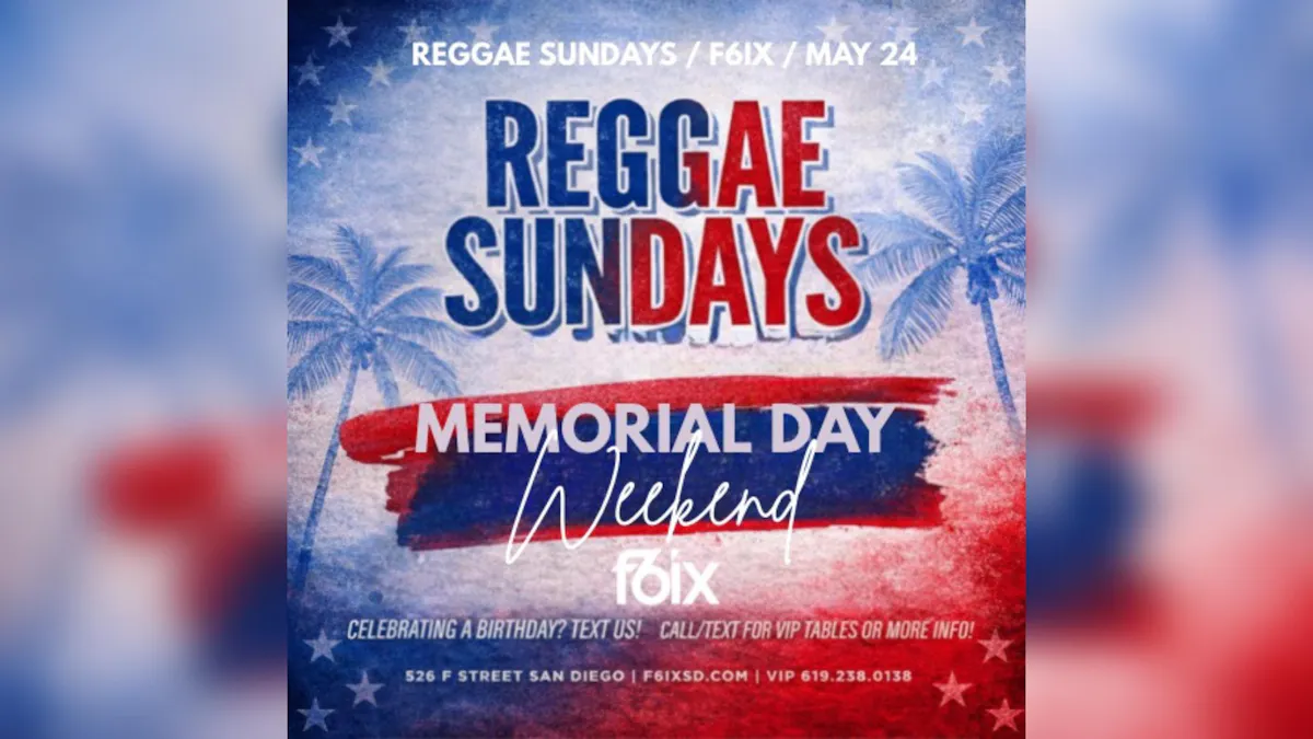 Memorial Day Weekend at F6ix: Reggae Sunday | May 24th Event
