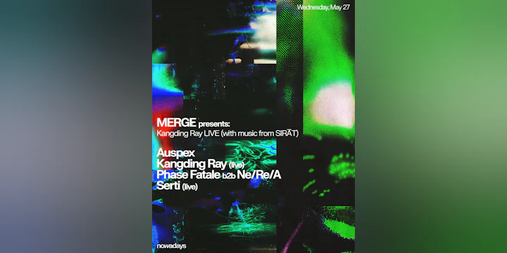 MERGE presents Kangding Ray LIVE (with music from SIRĀT)