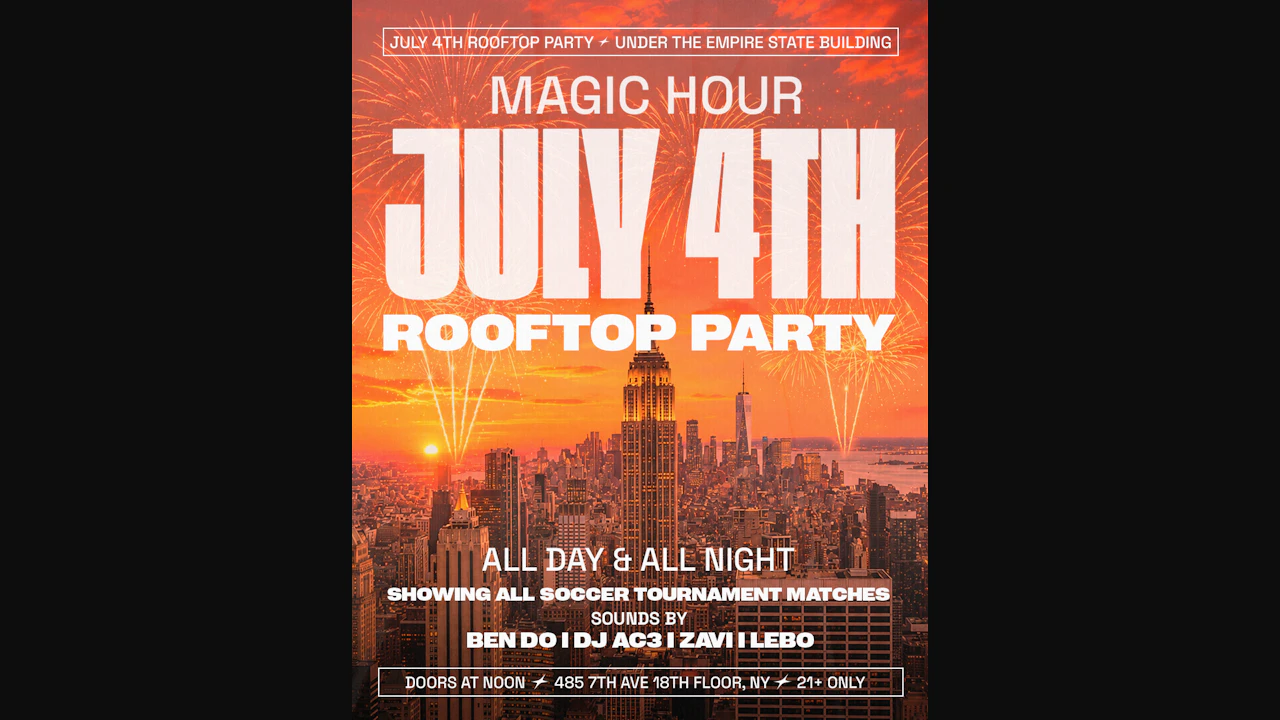 July 4th Rooftop Party at Magic Hour