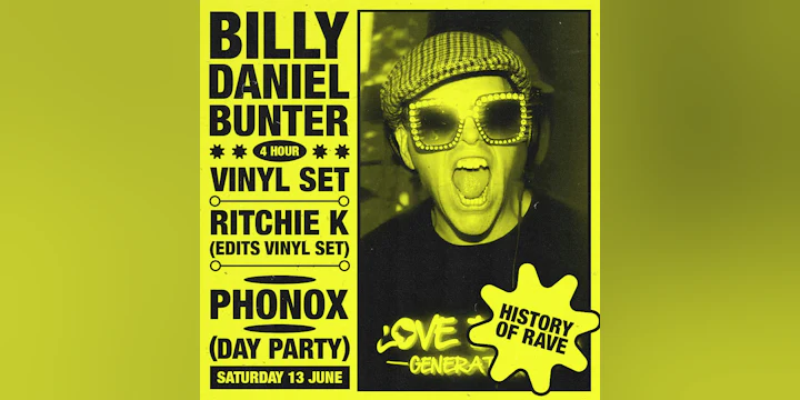 Billy Daniel Bunter: 4 Hour Vinyl Set (Day Party)