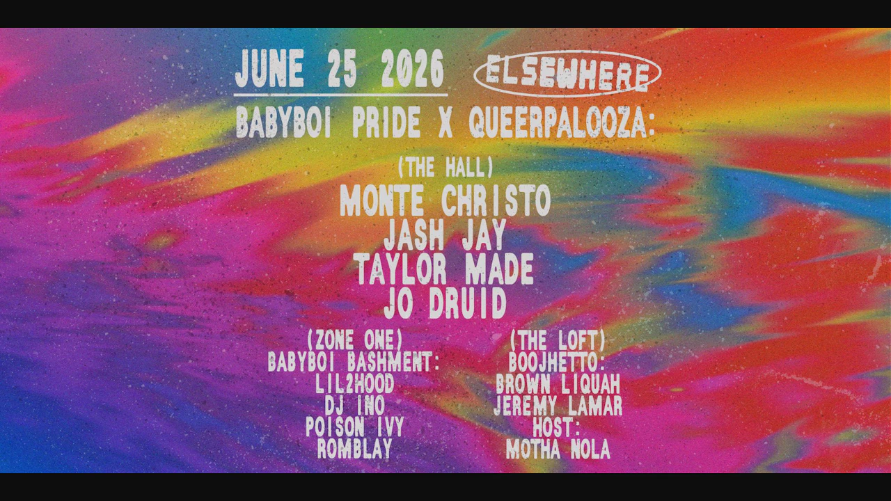 BABYBOI Pride x Queerpalooza: Monte Christo, Jash Jay, Taylor Made + more