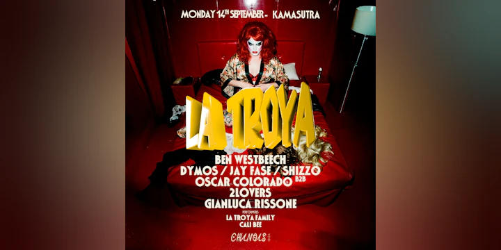 La Troya: Ben Westbeech, Dymos / Jay Fase / Shizzo, Oscar Colorado B2B 2Lovers, Gianluca Rissone