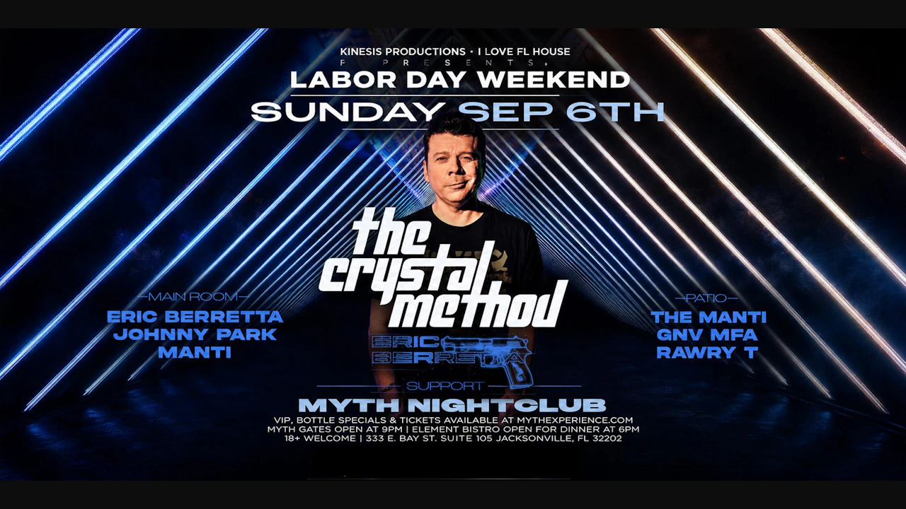 The Crystal Method @ MYTH Nightclub | Labor Day Weekend