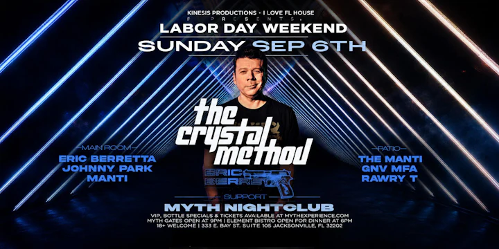 The Crystal Method @ MYTH Nightclub | Labor Day Weekend
