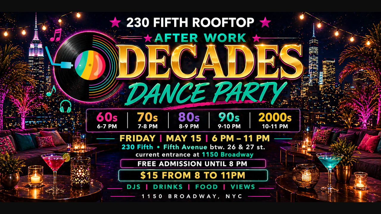 Decades Dance Party // Free Entry Until 8pm
