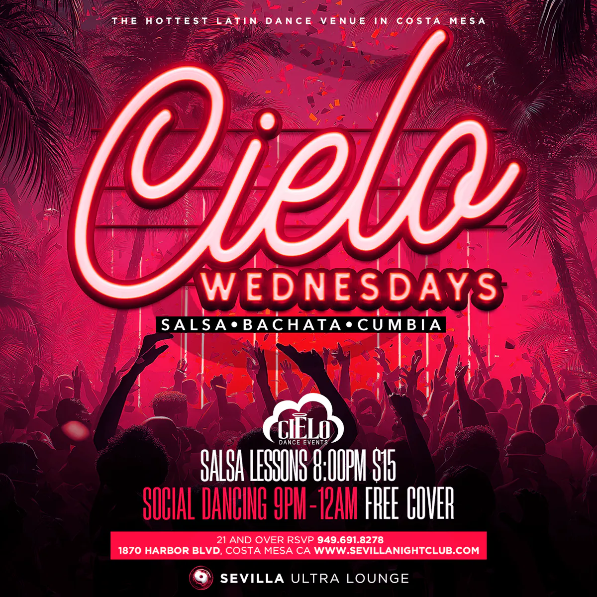 Costa Mesa: Wednesday Salsa Bachata Nights | Classes+After Party