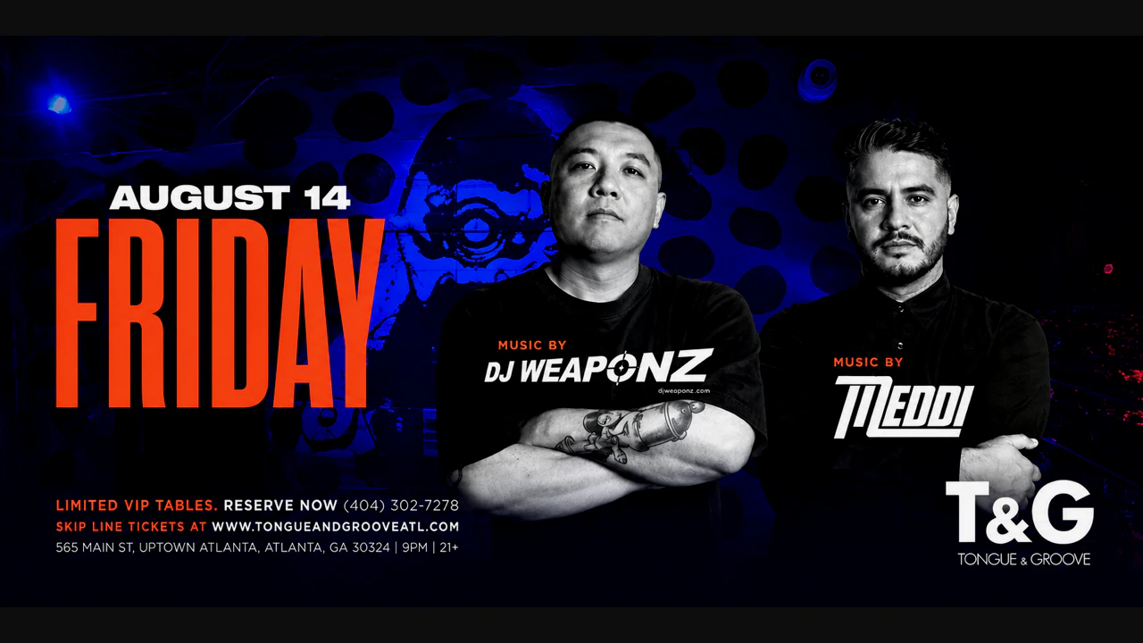 Ladies Night at Tongue & Groove Friday with Djs Weaponz And Meddi