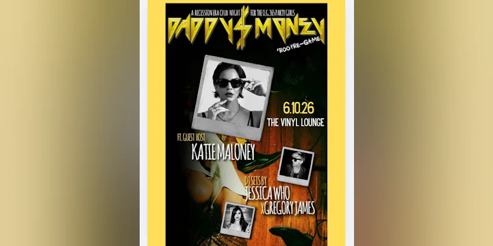 Daddys Money. A Recession Era Club Night.