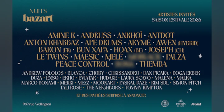 Nuits Bazart - Saison Estivale 2026