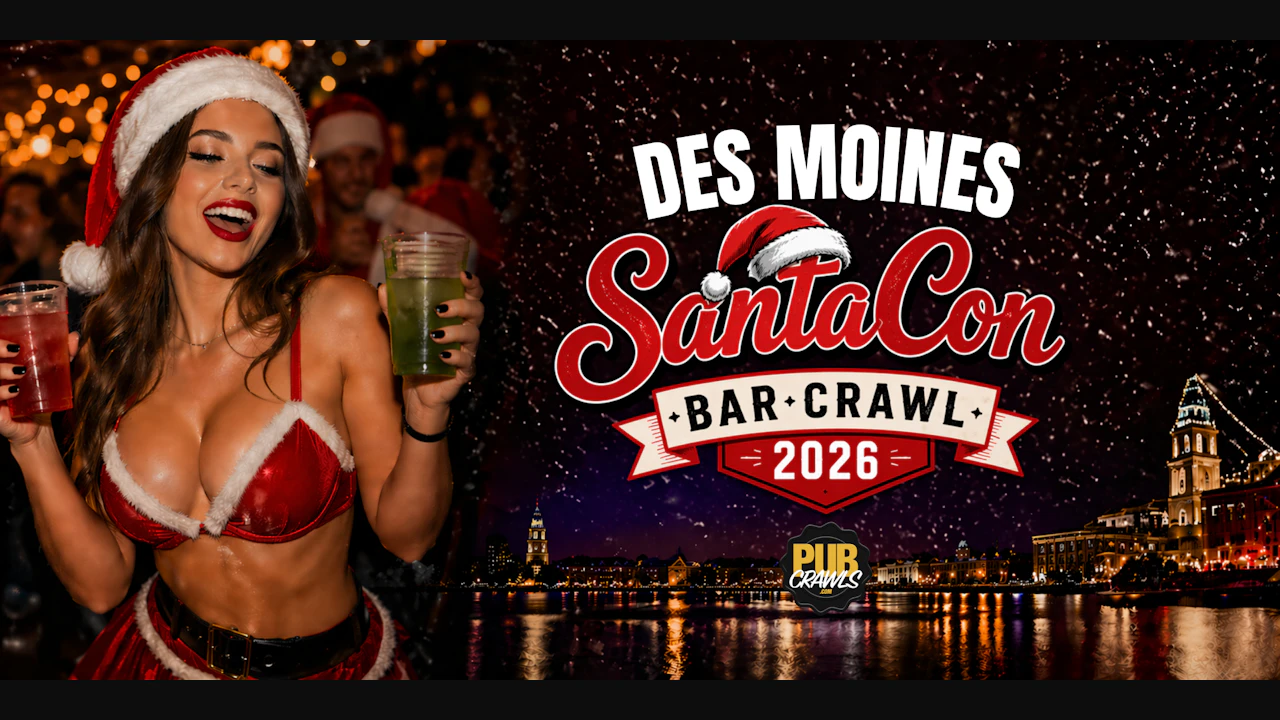 Des Moines SantaCon Bar Crawl 2026