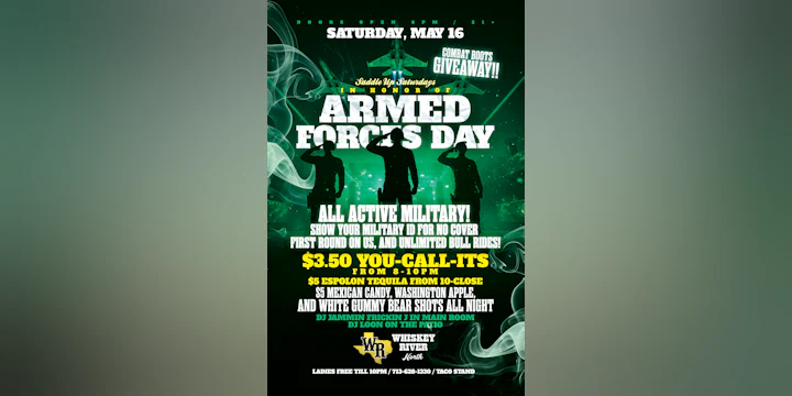 Saturday - "In Honor of Armed Forces Day"