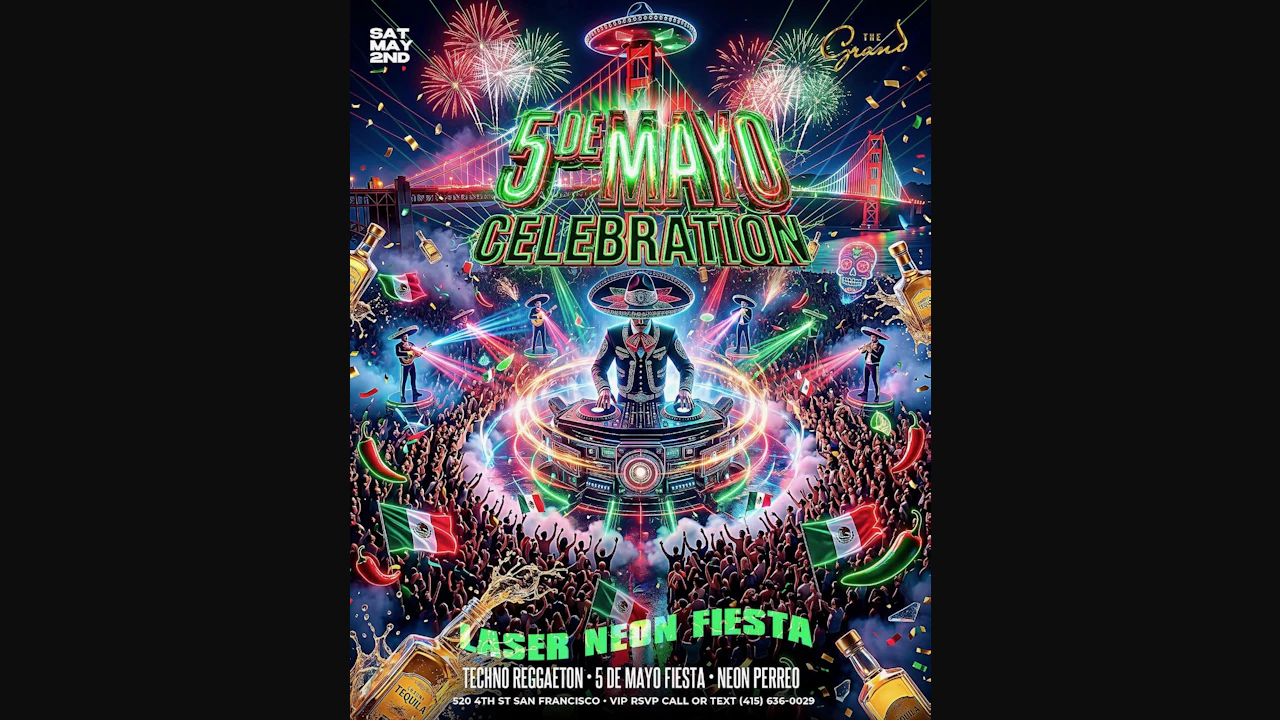 5 De Mayo Celebration - Laser Neon Fiesta