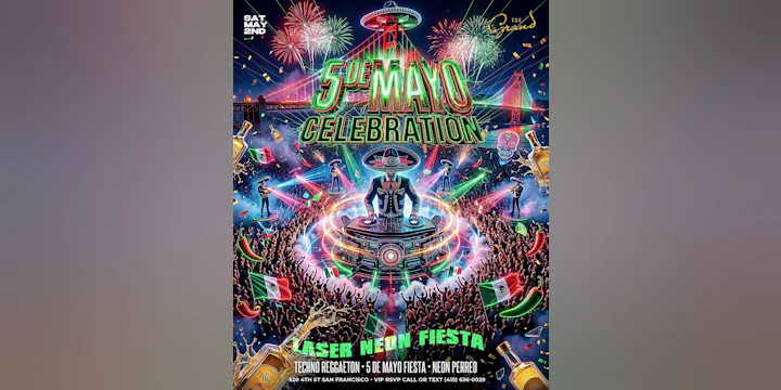 5 De Mayo Celebration - Laser Neon Fiesta
